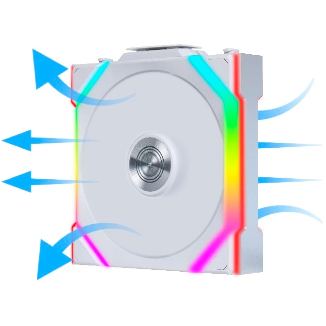 Вентилятор для корпуса Lian Li UNI Fan SL Wireless 120 Reverse Blade White (3 шт.) - G99.12RSL1W3W.R0 - фото 9