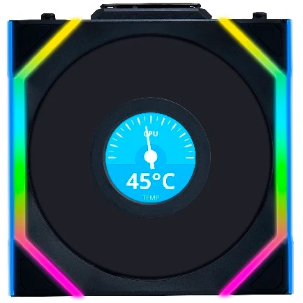 Вентилятор для корпуса Lian Li UNI Fan SL Wireless LCD 120 Reverse Blade Black (3 шт.) - G99.12RSLLCD1W3B.R0 - фото 3