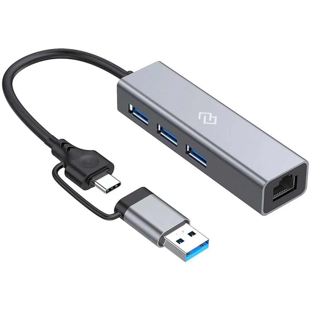 USB-концентратор Digma DHUB-LAN-4PORT - фото 4