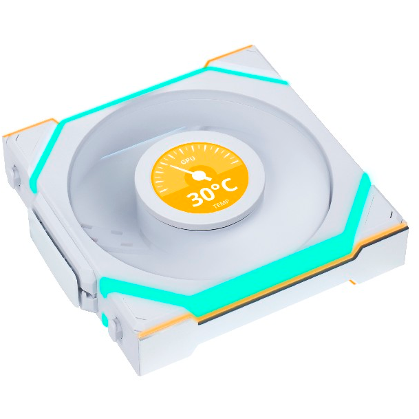 Вентилятор для корпуса Lian Li UNI Fan SL Wireless LCD 120 Reverse Blade White (3 шт.) - G99.12RSLLCD1W3W.R0 - фото 6