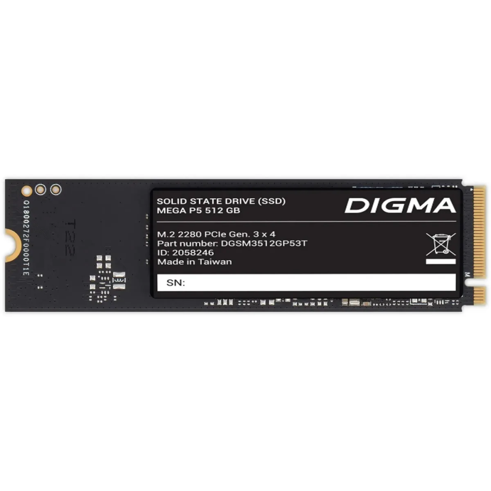 Накопитель SSD 512Gb Digma Mega P5 (DGSM3512GP53T)