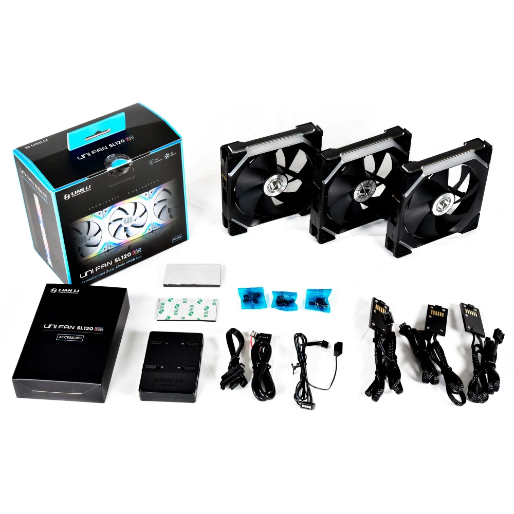 Вентилятор для корпуса Lian Li UNI Fan SL 120 Black (3 шт.) - G99.12UF3B.R0 - фото 6
