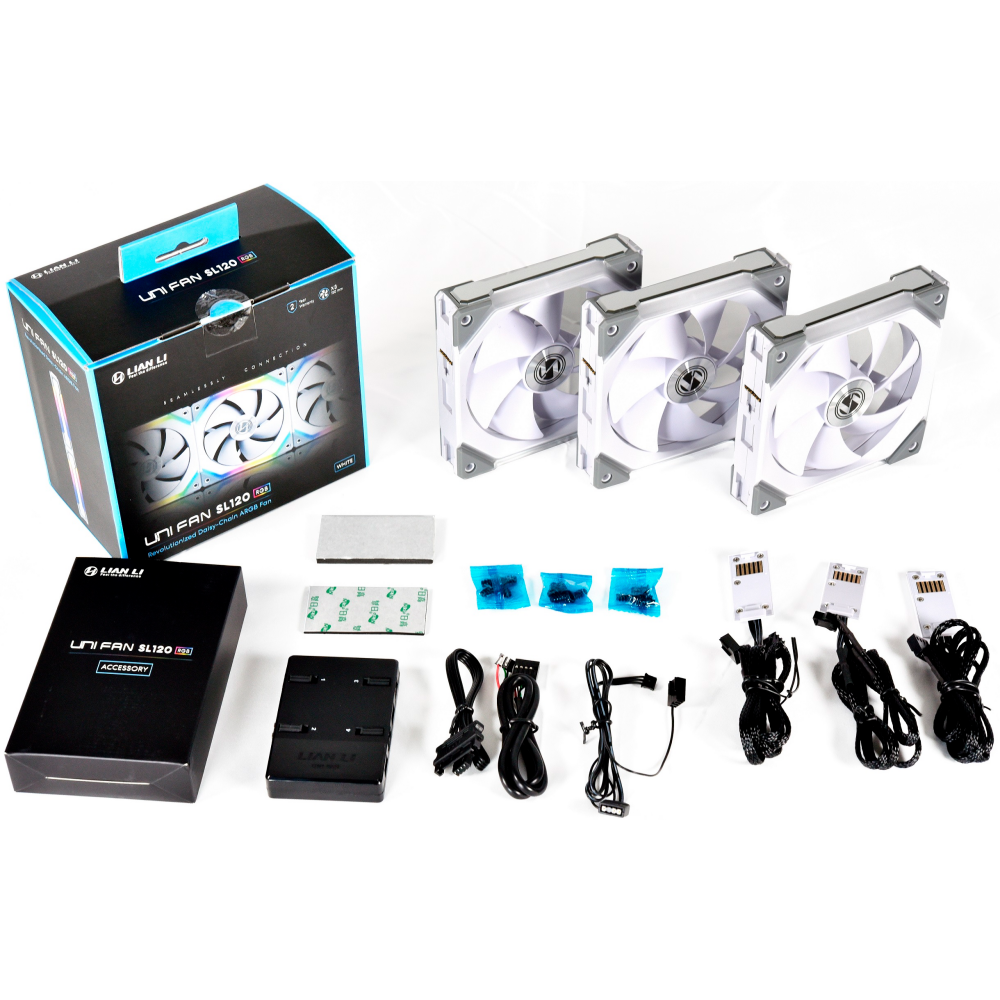Вентилятор для корпуса Lian Li UNI Fan SL 120 White (3 шт.) - G99.12UF3W.R0 - фото 7