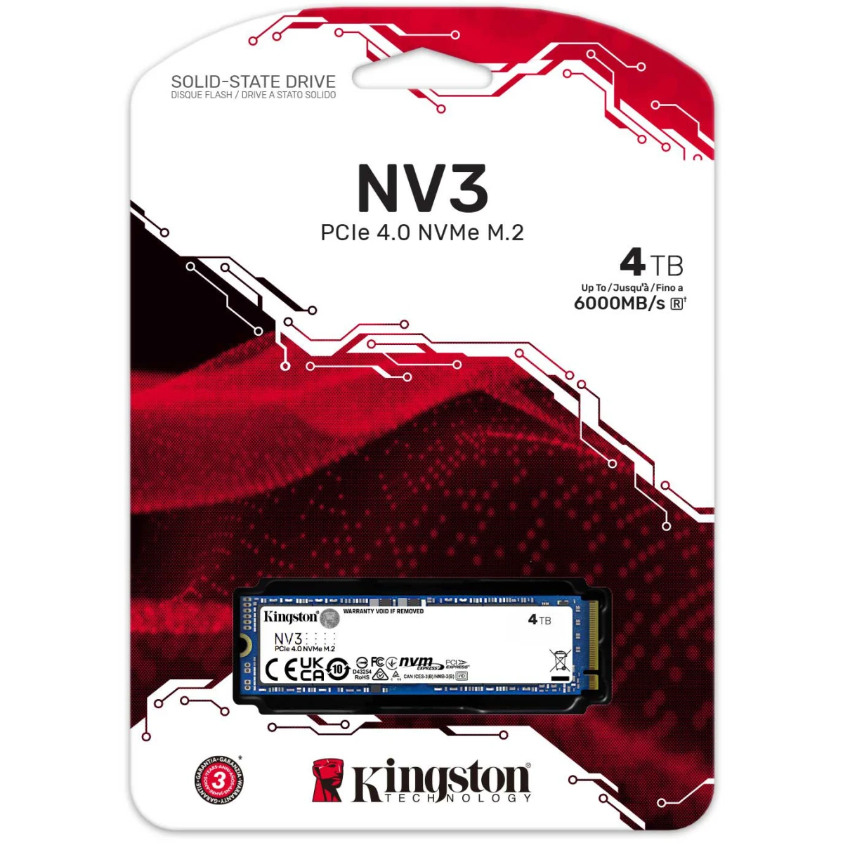 Накопитель SSD 4Tb Kingston NV3 (SNV3S/4000G) - фото 3