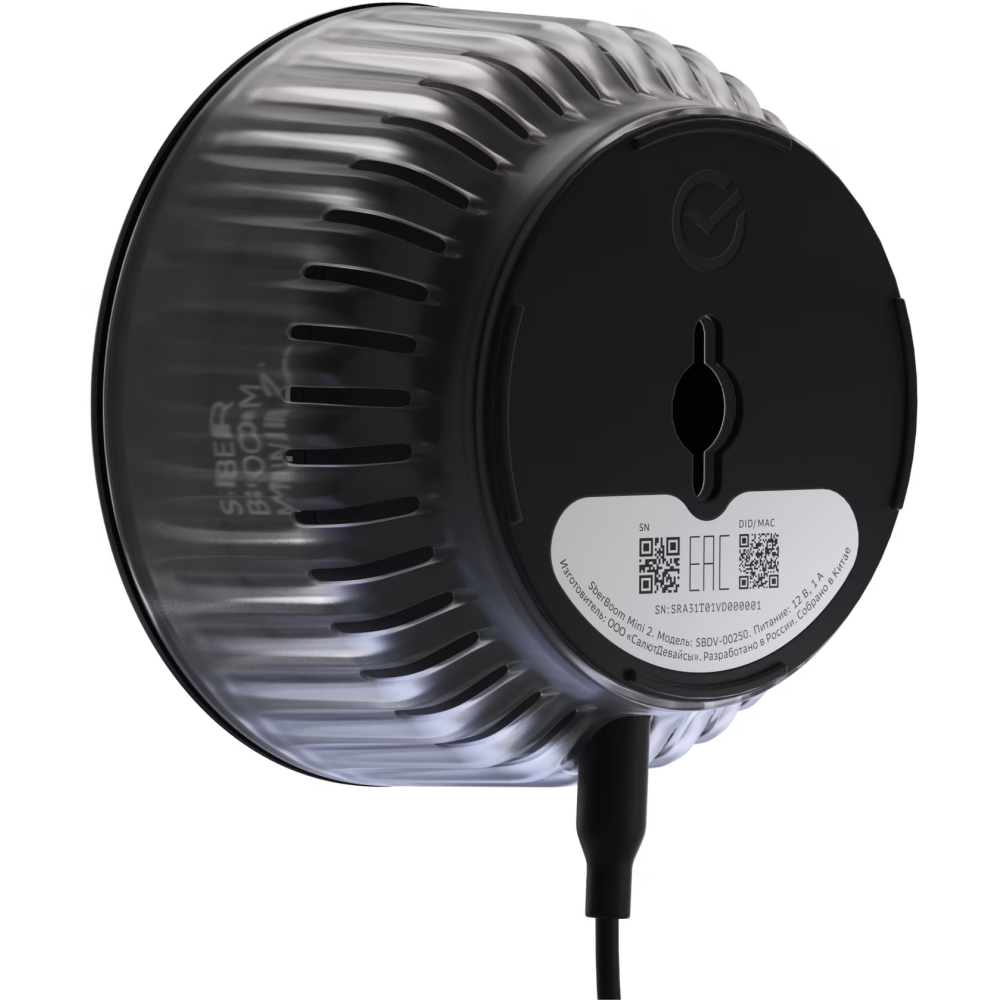 Умная колонка SberDevices SberBoom Mini 2 Black - SBDV-00250A - фото 3
