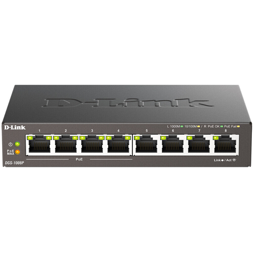 Коммутатор (свитч) D-Link DGS-1008P/F