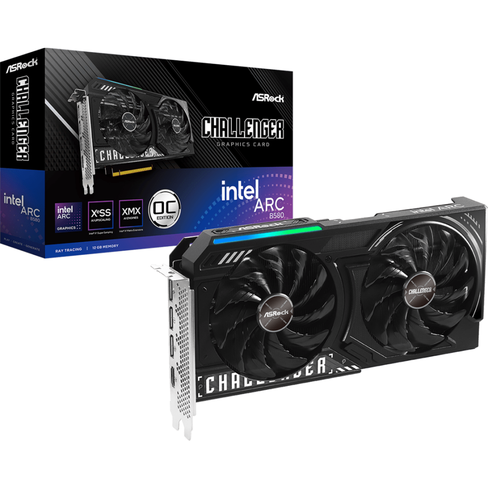 Видеокарта Intel Arc B580 ASRock Challenger 12Gb OC (B580 CL 12GO) - фото 6