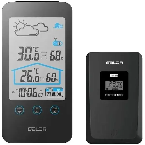 Метеостанция BALDR B0201WST2H2 Black