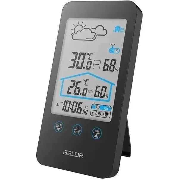 Метеостанция BALDR B0201WST2H2 Black - B0201WST2H2-BLACK - фото 2