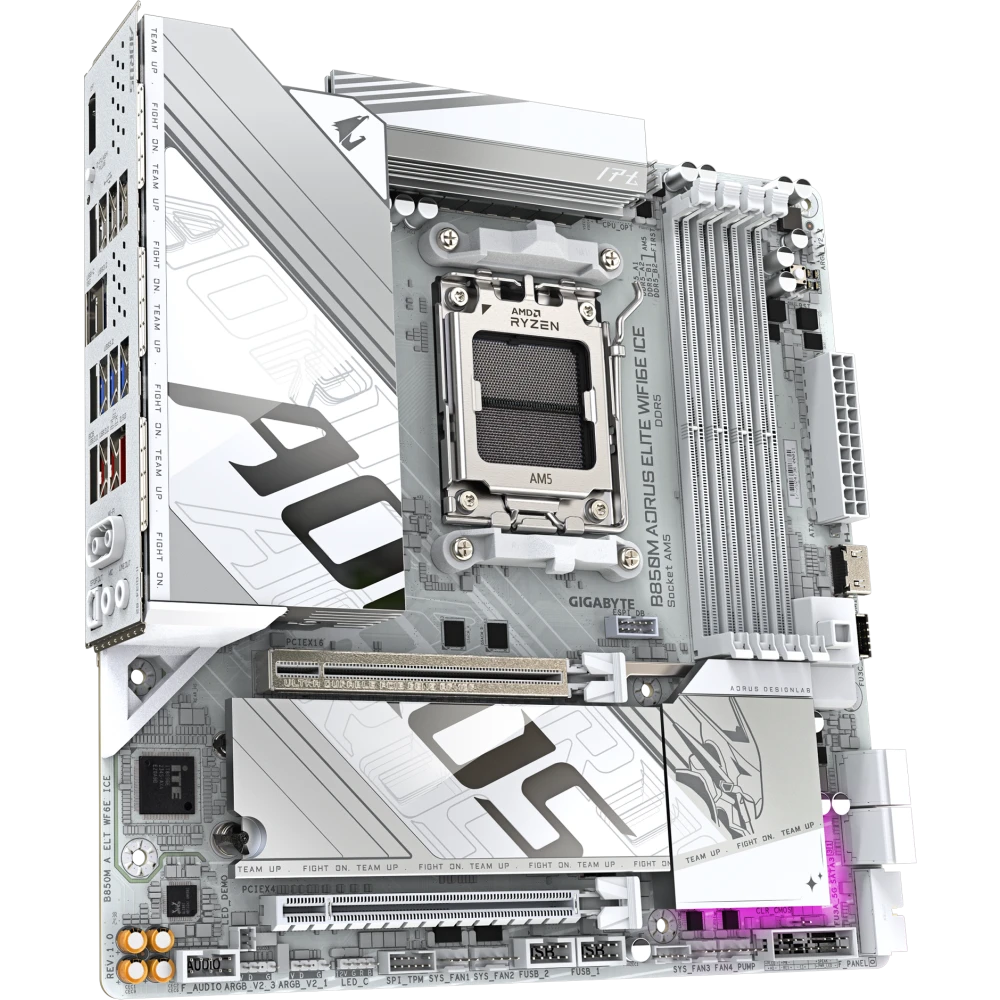 Материнская плата Gigabyte B850M AORUS ELITE WIFI6E ICE - фото 2