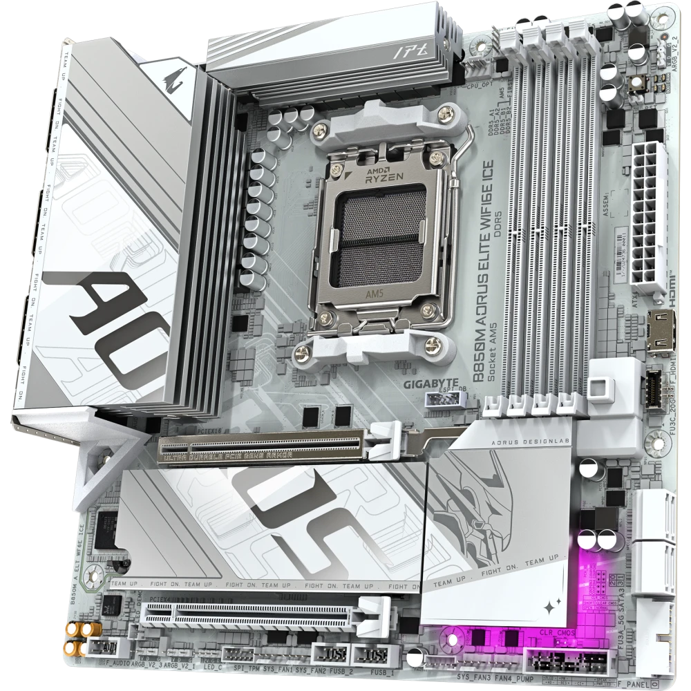 Материнская плата Gigabyte B850M AORUS ELITE WIFI6E ICE - фото 3