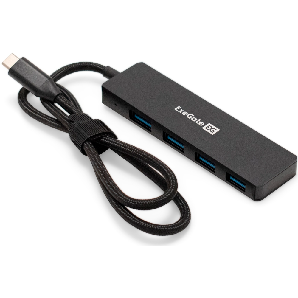 USB-концентратор ExeGate DUB-4C/3 Black