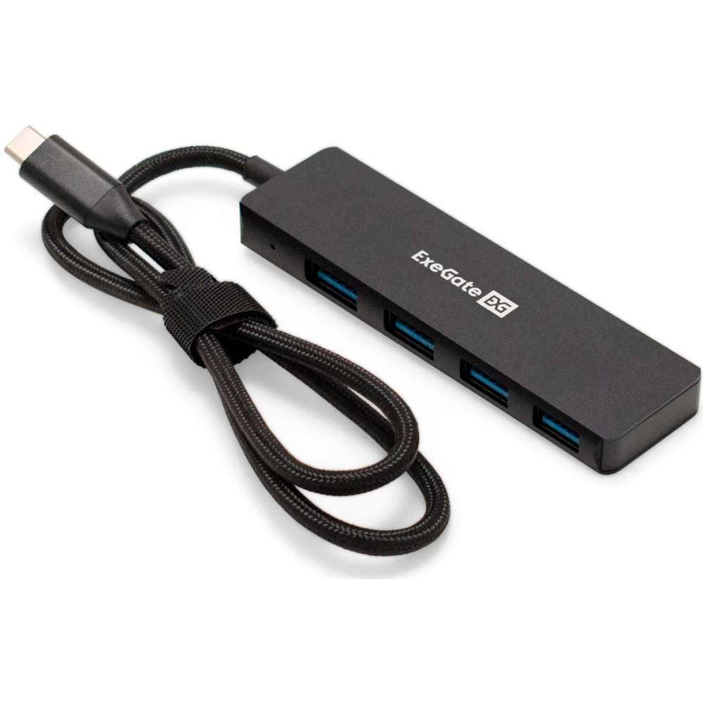 USB-концентратор ExeGate DUB-4C/3 Black - EX297631RUS