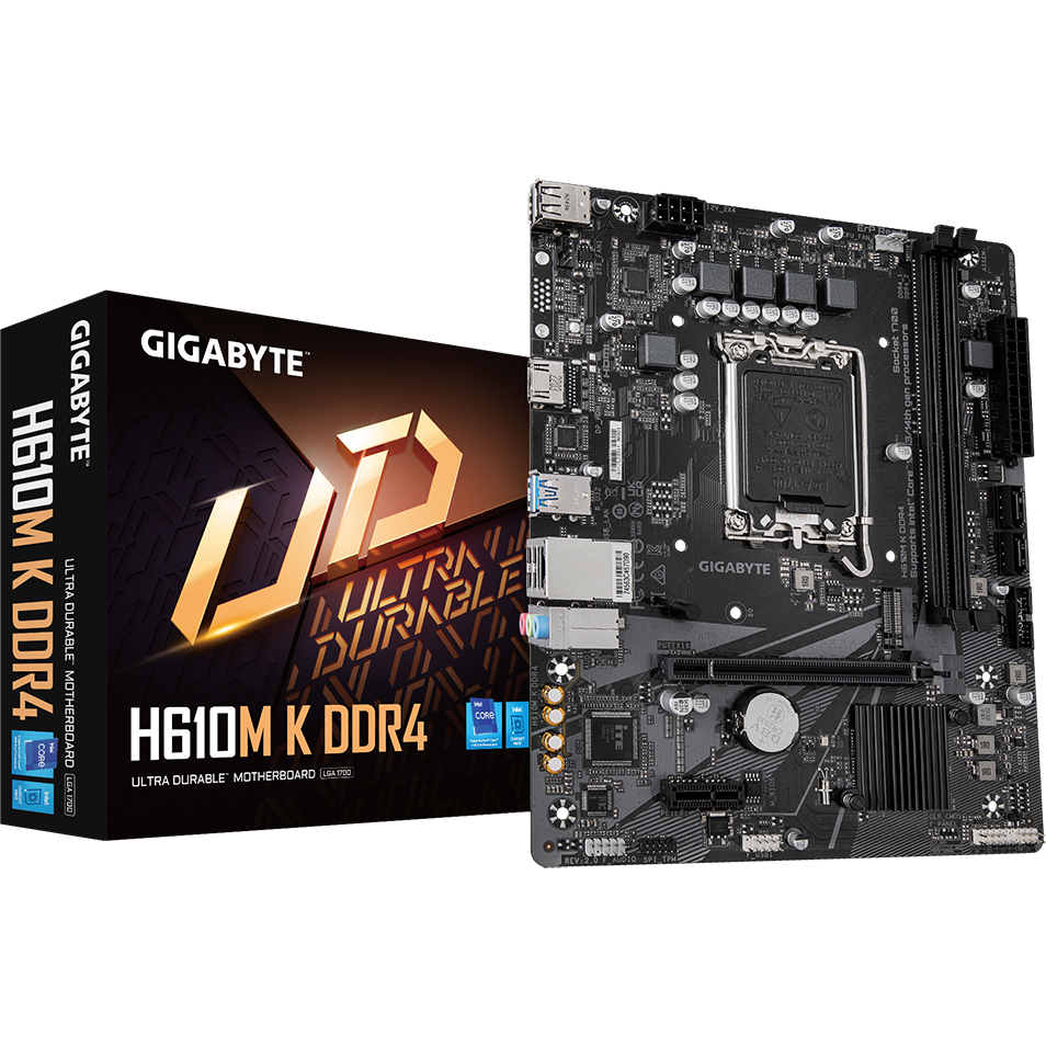 Материнская плата Gigabyte H610M K DDR4 (rev. 2.0) - H610M K DDR4 2.0 - фото 4