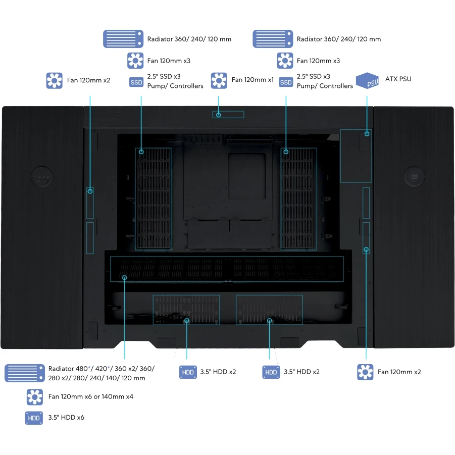 Корпус Lian Li DK07X Black - G99.DK07X.10RU - фото 7