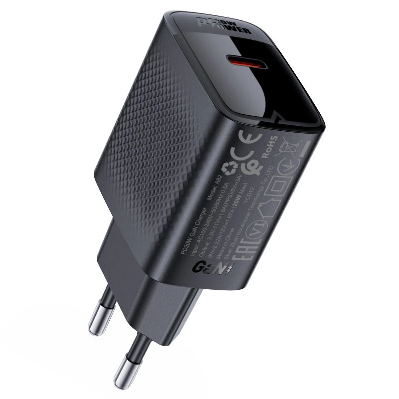 Сетевое зарядное устройство ACEFAST A82 Black+ USB-C Cable - AF-A82P5-BK