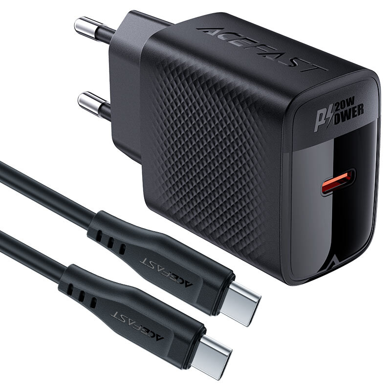 Сетевое зарядное устройство ACEFAST A82 Black+ USB-C Cable - AF-A82P5-BK - фото 4