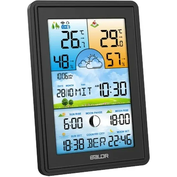 Метеостанция BALDR B0360WST2H2PR-V2 Black - B0360WST2H2PR-V2-BLACK - фото 3