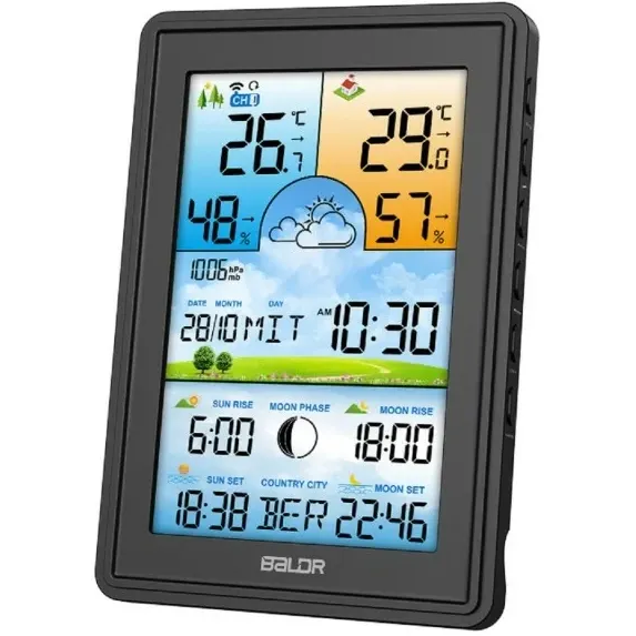 Метеостанция BALDR B0360WST2H2PR-V2 Black - B0360WST2H2PR-V2-BLACK - фото 4