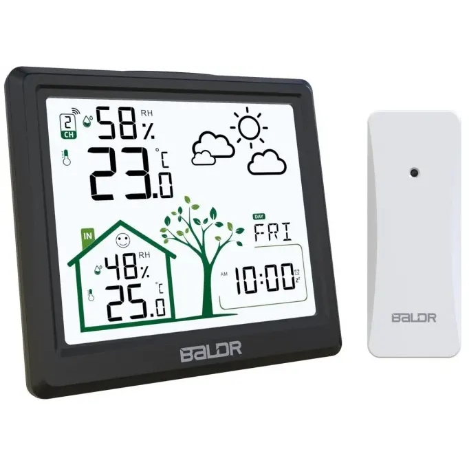 Метеостанция BALDR B0389WST2H2 Black - B0389WST2H2-BLACK - фото 2