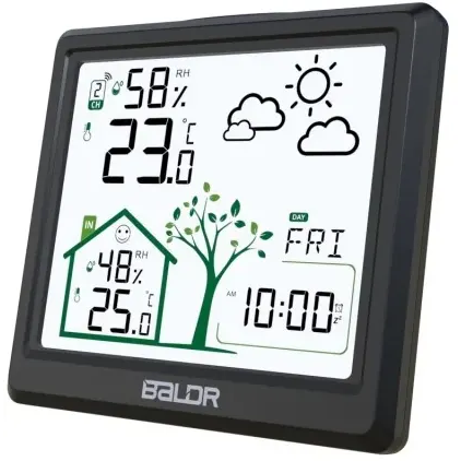 Метеостанция BALDR B0389WST2H2 Black - B0389WST2H2-BLACK - фото 4
