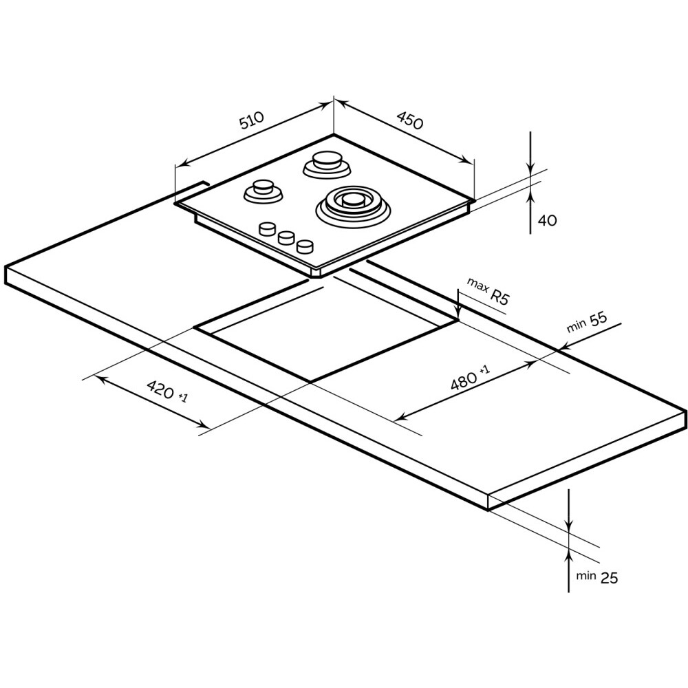 Газовая варочная панель LEX GVG 431 BBL - CHAO000448 - фото 6