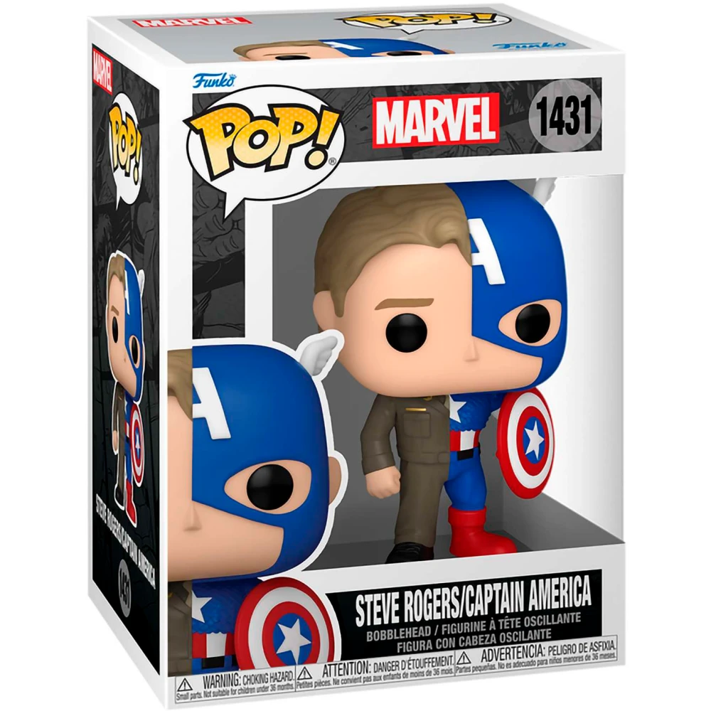 Фигурка Funko POP! Bobble Marvel Split Steve Rogers/Captain America - 80891 - фото 2