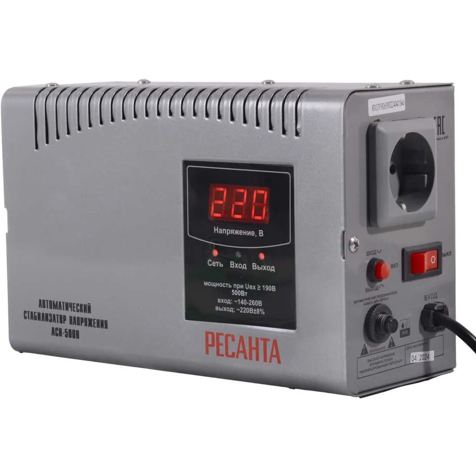 Стабилизатор напряжения Ресанта АСН-500 Н - 63/6/63 - фото 2