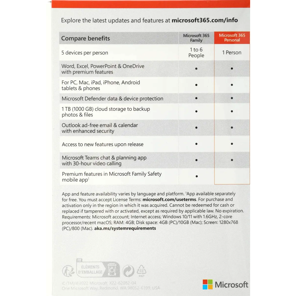 ПО Microsoft Office 365 Personal Subscr 1YR Medialess P8 (QQ2-01399) - фото 2