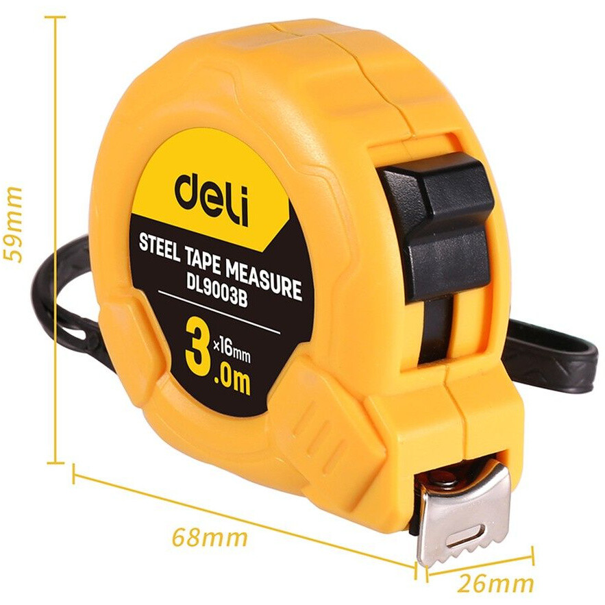 Рулетка Deli DL9003B - фото 3