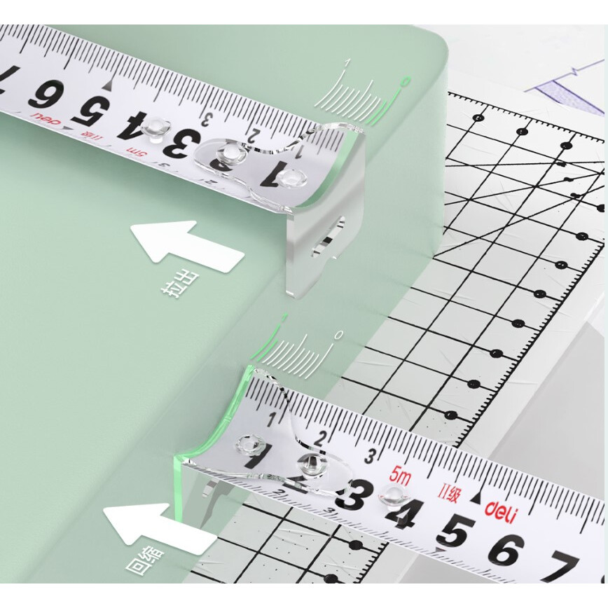 Рулетка Deli H8103 - фото 5