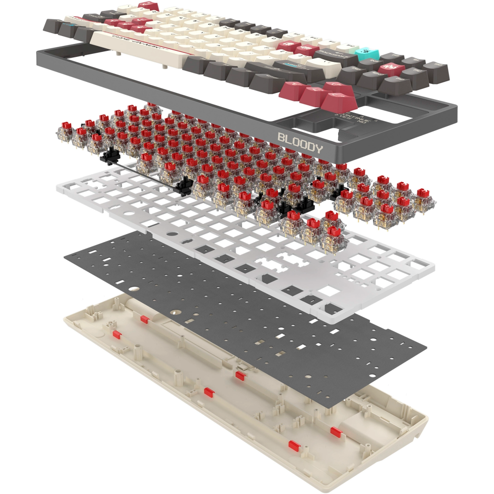 Клавиатура Bloody S87 Pixels Red - фото 16