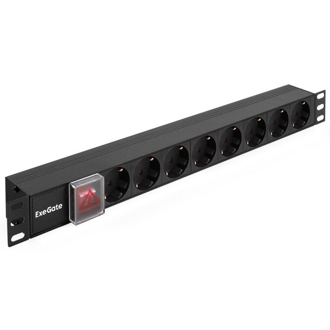 Блок розеток ExeGate PDU-19H801 Al-8S-C14-SW