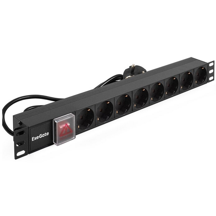 Блок розеток ExeGate PDU-19H805 Al-8S-EU3-SW
