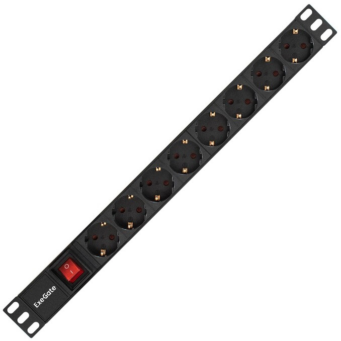 Блок розеток ExeGate PDU-19H805 Al-8S-EU3-SW - EX280844RUS - фото 2