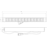 Блок розеток Hyperline SHE19-12IEC-2.5IEC