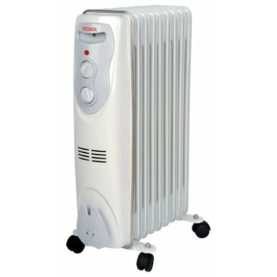 Масляный радиатор Ресанта ОМ-9Н 2000W White - 67/3/8