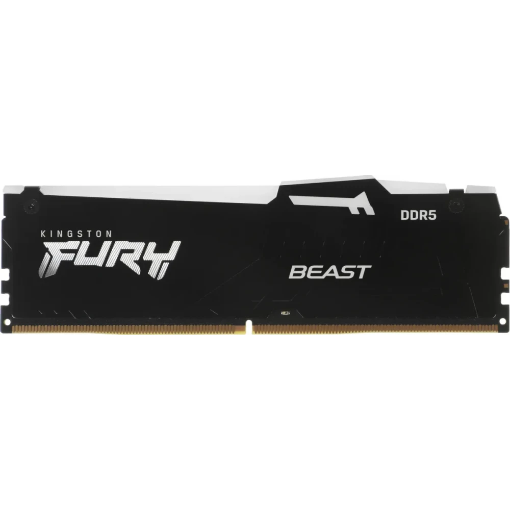 Оперативная память 16Gb DDR5 6000MHz Kingston Fury Beast Black RGB (KF560C30BBA-16) - фото 2
