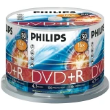 Диск DVD+R Philips 4.7Gb 16x Cake Box (50 шт.) (DR4S6B50F/97)