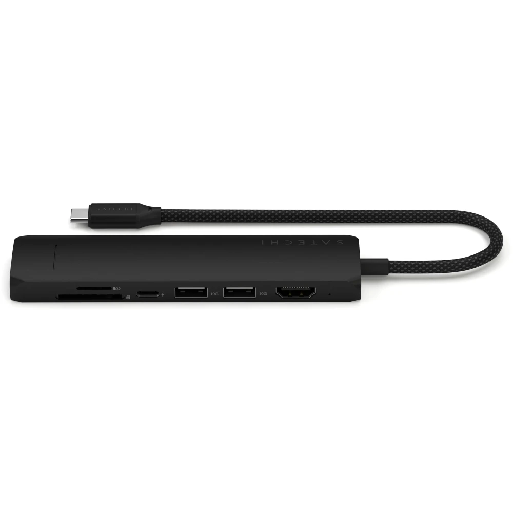 Док-станция Satechi 7-in-1 USB-C Slim Multiport Adapter with Ethernet Black - ST-P7SK - фото 2