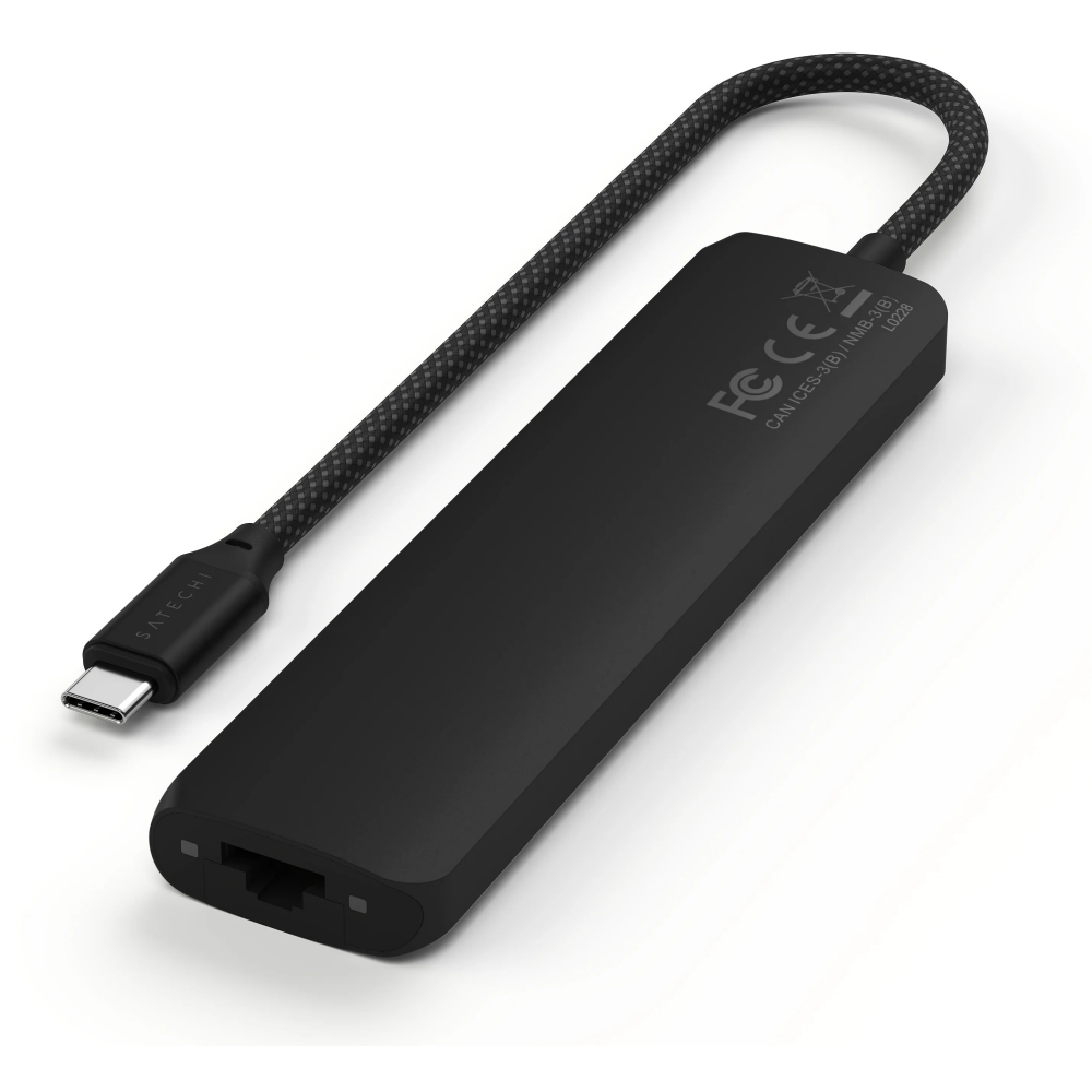 Док-станция Satechi 7-in-1 USB-C Slim Multiport Adapter with Ethernet Black - ST-P7SK - фото 3