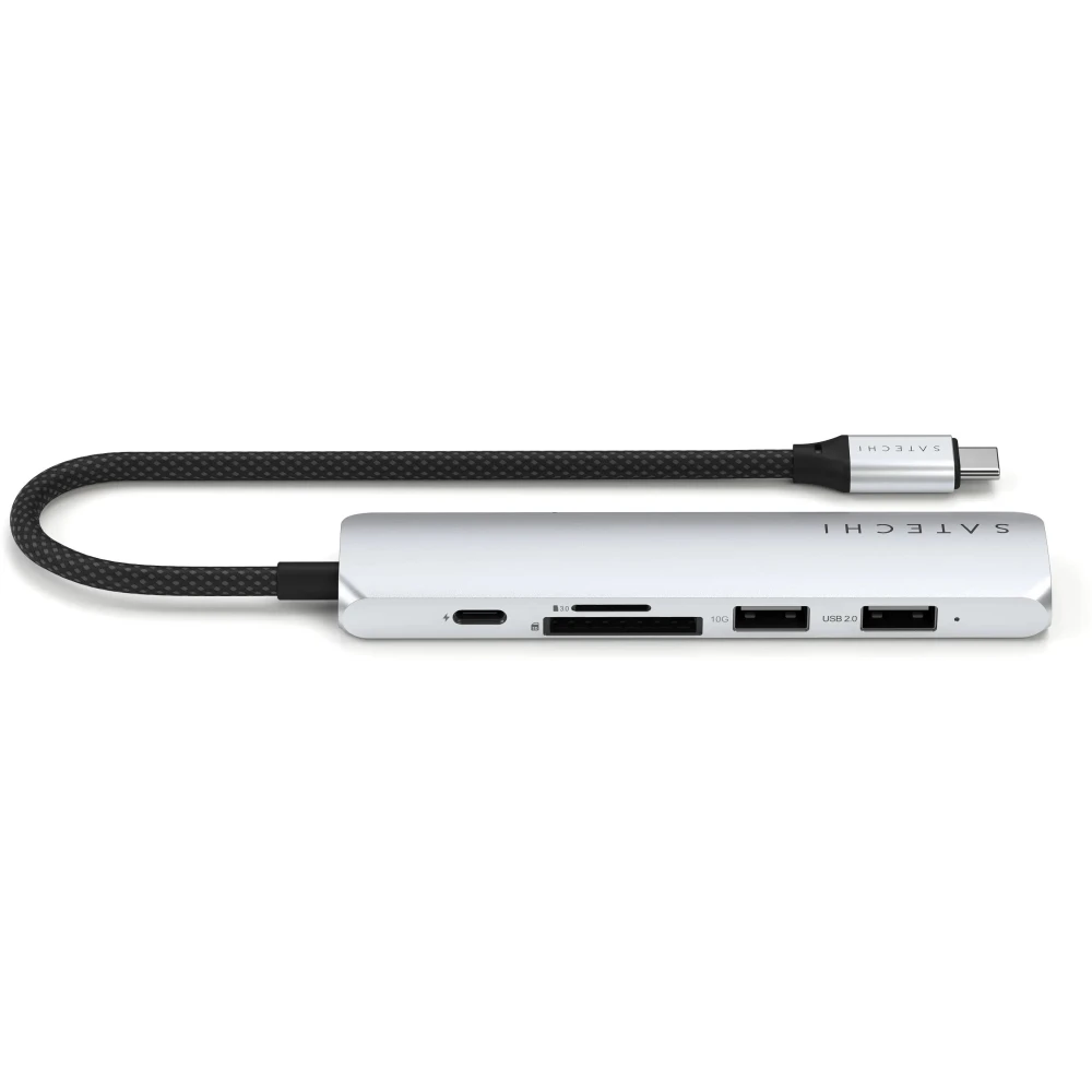 Док-станция Satechi 6-in-1 USB-C Slim Multiport Adapter Silver - ST-P6SS - фото 2