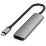 Док-станция Satechi 4-in-1 USB-C Slim Multiport Adapter 4K Space Grey (ST-P4SM)