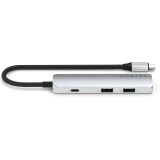 Док-станция Satechi 4-in-1 USB-C Slim Multiport Adapter 4K Silver (ST-P4SS)