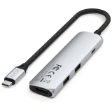 Док-станция Satechi 4-in-1 USB-C Slim Multiport Adapter 4K Silver (ST-P4SS)