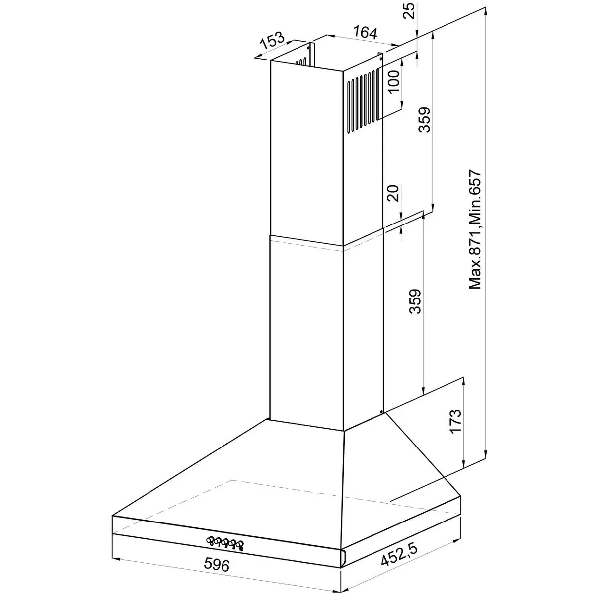 Вытяжка LEX Briz 600 Black - TRFE000029 - фото 2