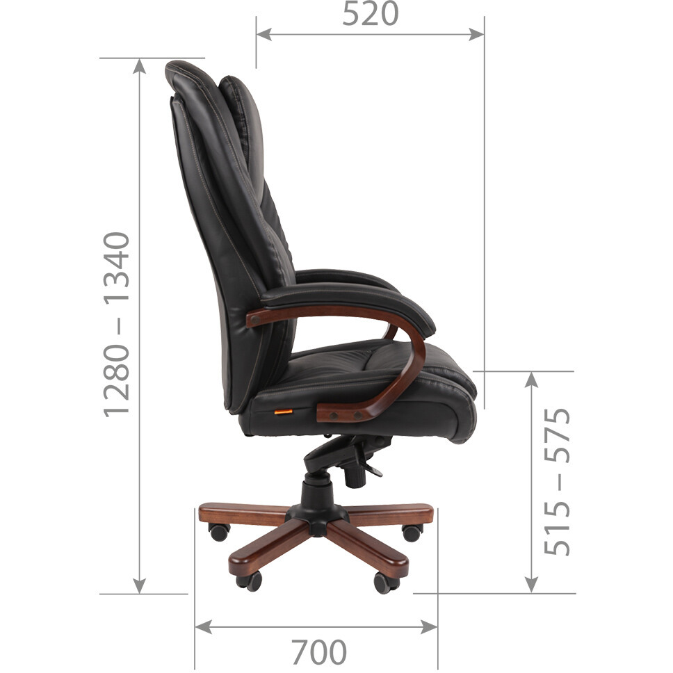 Офисное кресло Chairman 408 Black/Brown - 7163871 - фото 5