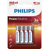 Батарейка Philips Power Alkaline (1.5V, AAA, 4 шт) (LR03P4B/51)