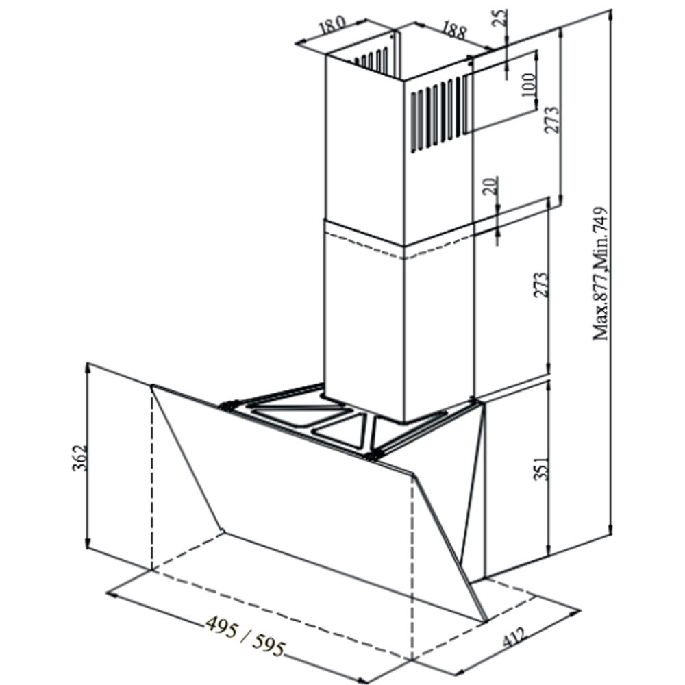 Вытяжка Monsher ASTRA 50 Noir - фото 4