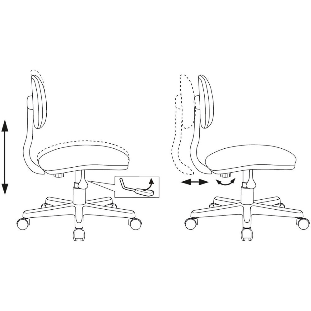 Детское кресло Бюрократ CH-W201NX Grey/Blue - CH-W201NX/LT-28 - фото 6